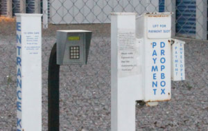Access keypads are accessible from your vehicle, and record activity at the facility.