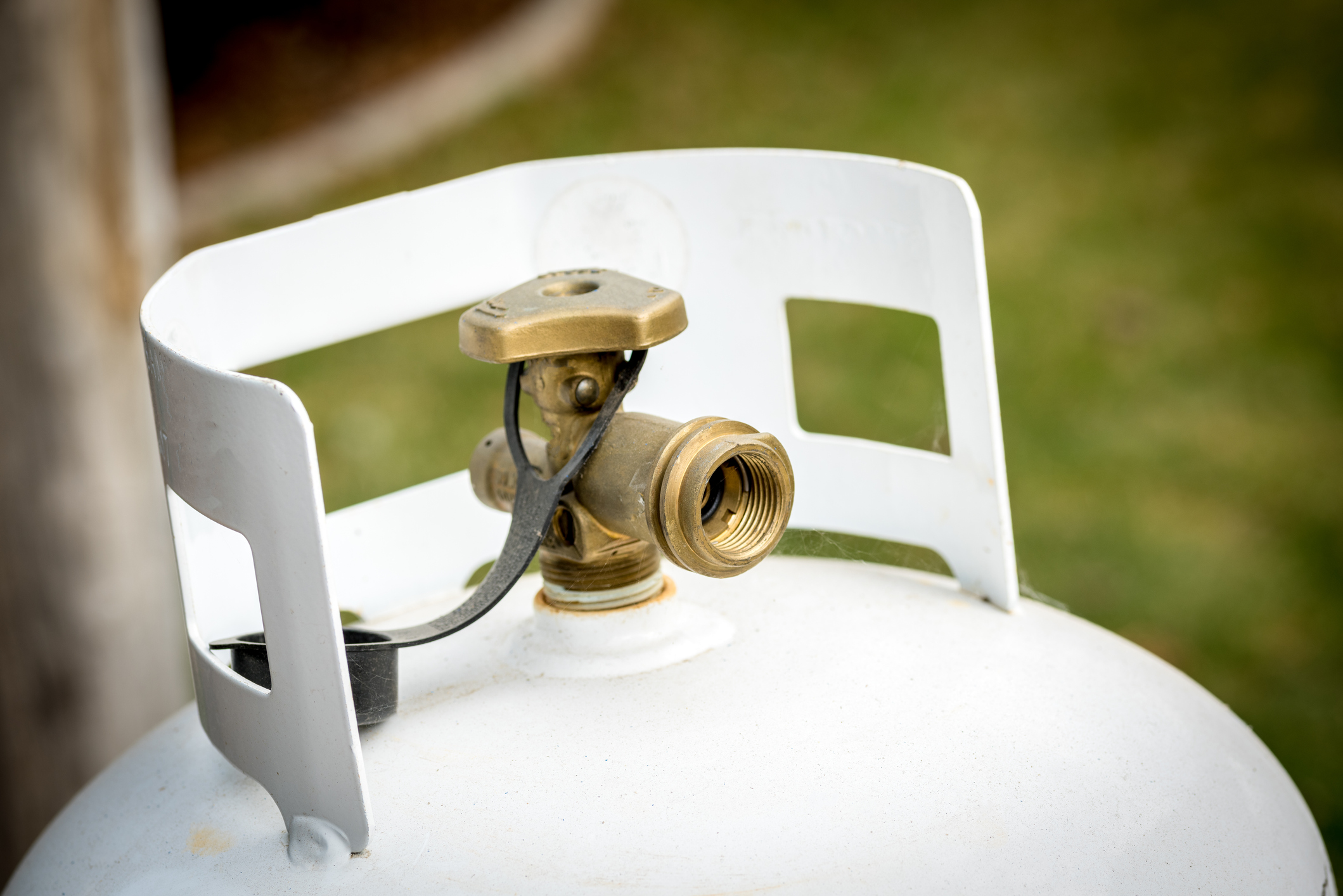 Small take holding propane used for a family grill